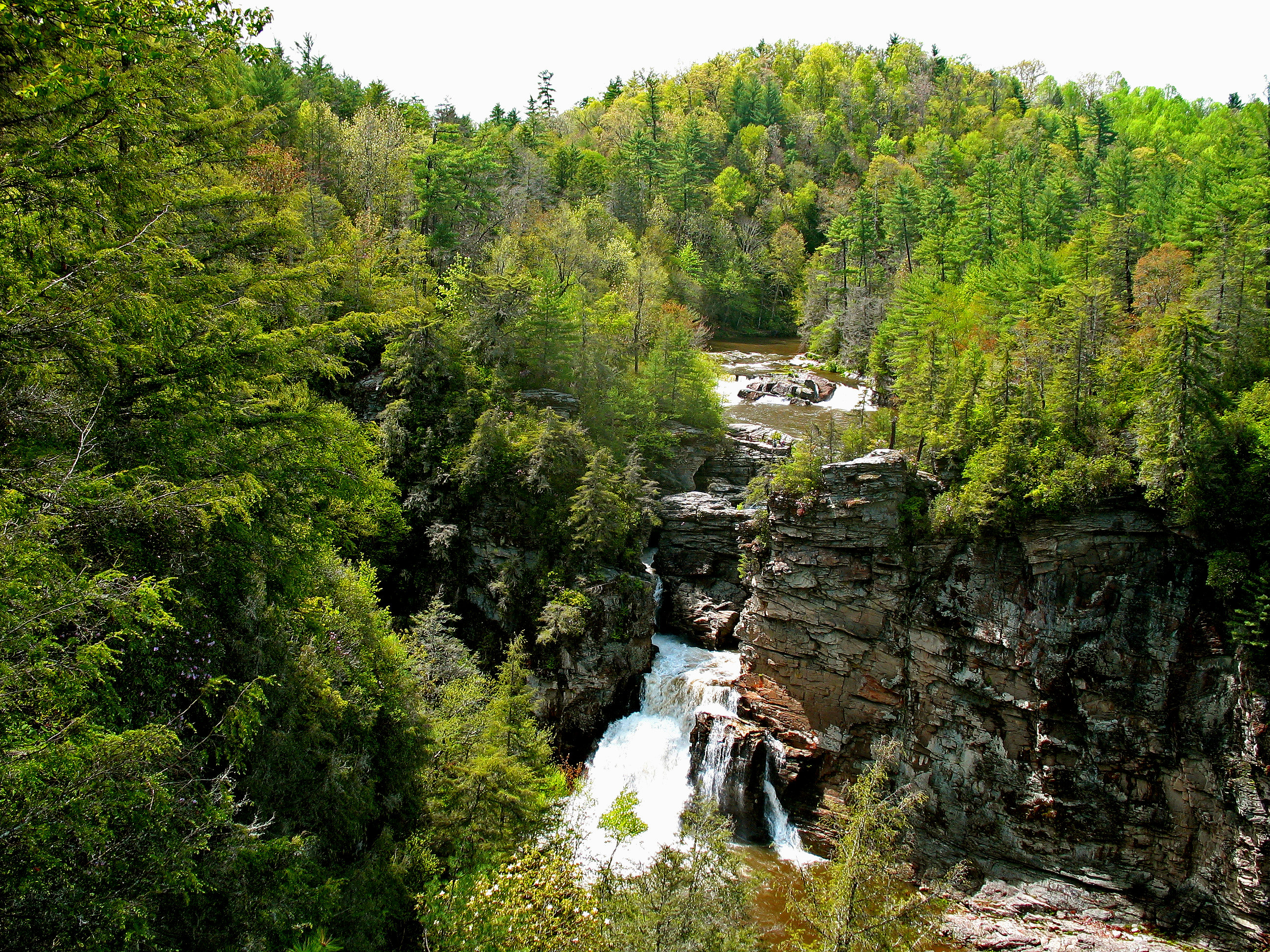 Linville Falls Waterfall