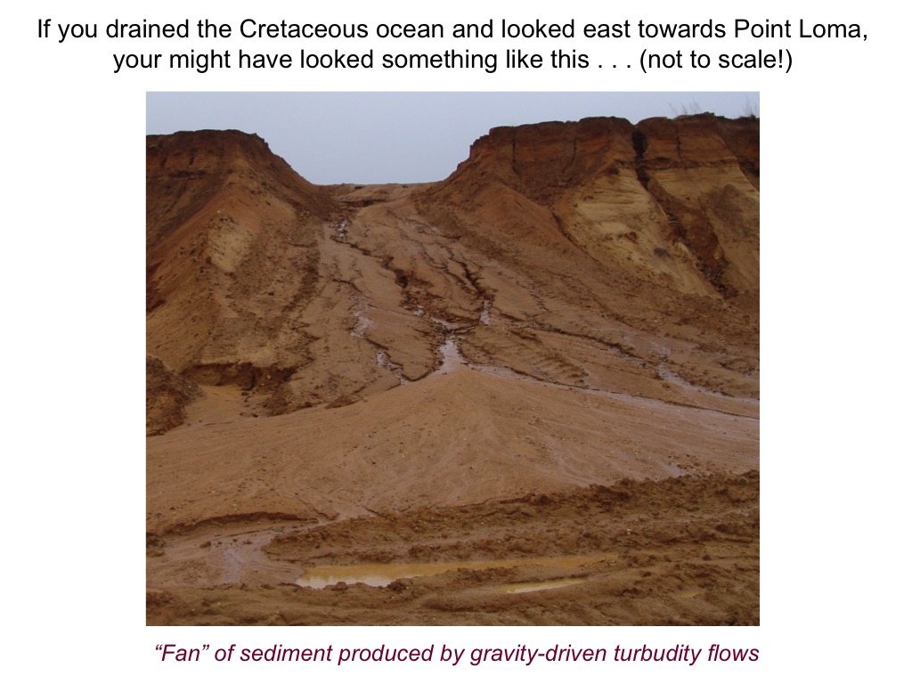 Mud and Silt on an embankment representing an Alluvial fan.