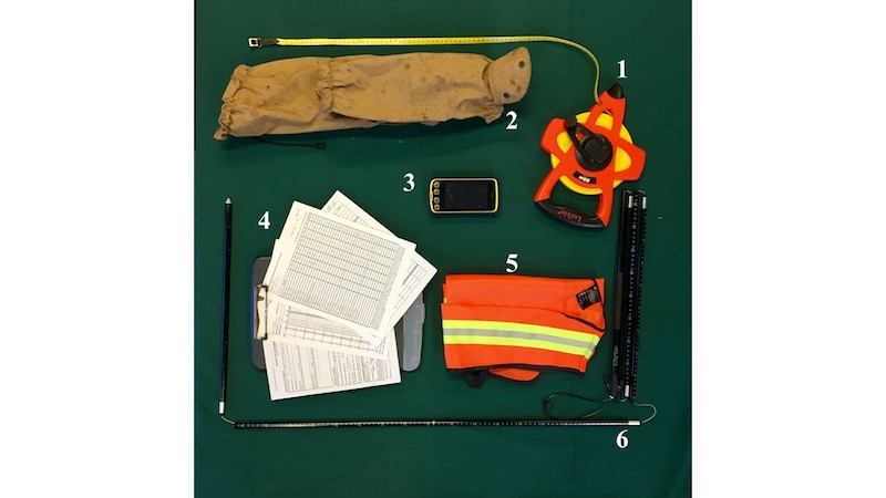 Photo of tools used in Vegetation Monitoring