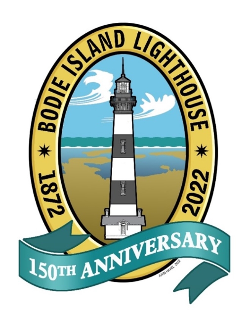 Illustration of the Bodie Island Lighthouse 150th anniversary.