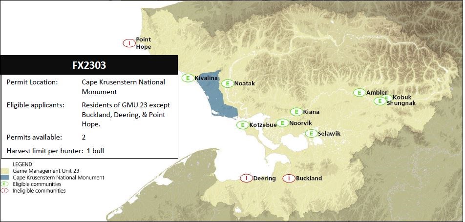 Cape Krusenstern Subsistence Hunt Map