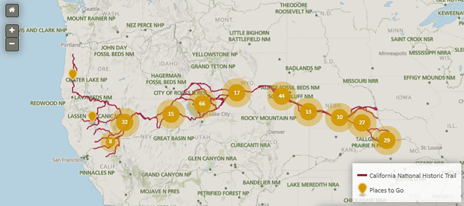 gold rush trail map