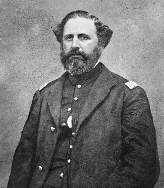 Portrait of US Army Brigadier General Speed S. Fry in uniform during the Civil War.