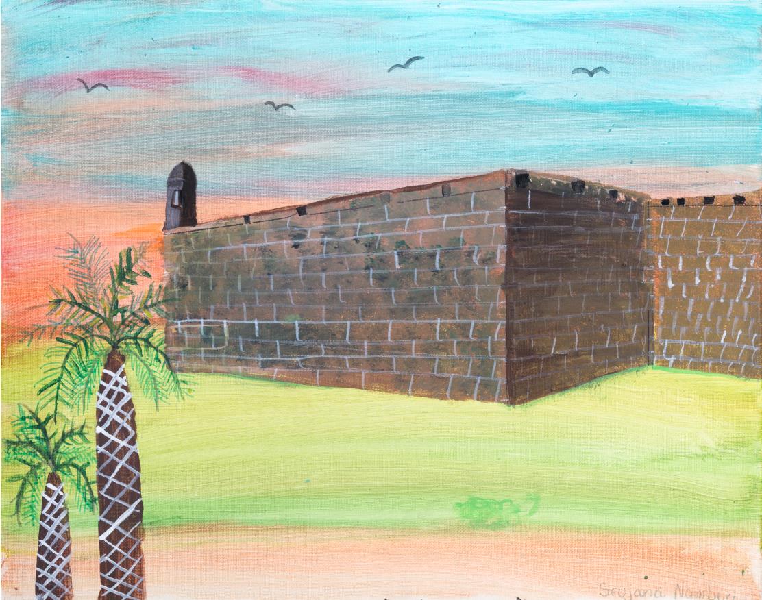 Student artwork of the Castillo