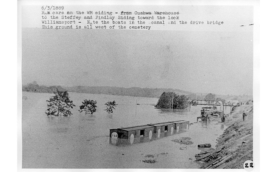 Flood of 1889 at the Cushwa Basin.