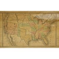 Historical map of the United States including Western Territories from 1791.