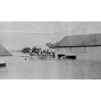 Flood of June 3, 1889, at Cushwa Basin in Williamsport, Maryland.