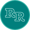 A teal circular icon that shows two letter R's