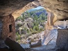 Looking out from the Gila Cliff Dwellings