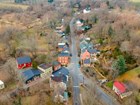 Aerial photo showing the main intersection in the village of Waterford.