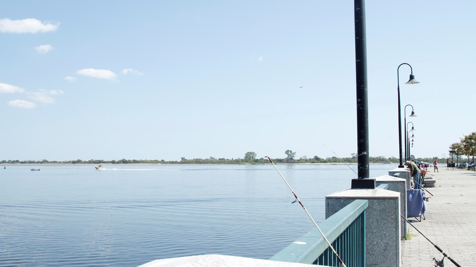 Fishing poles at Canarsie Pier