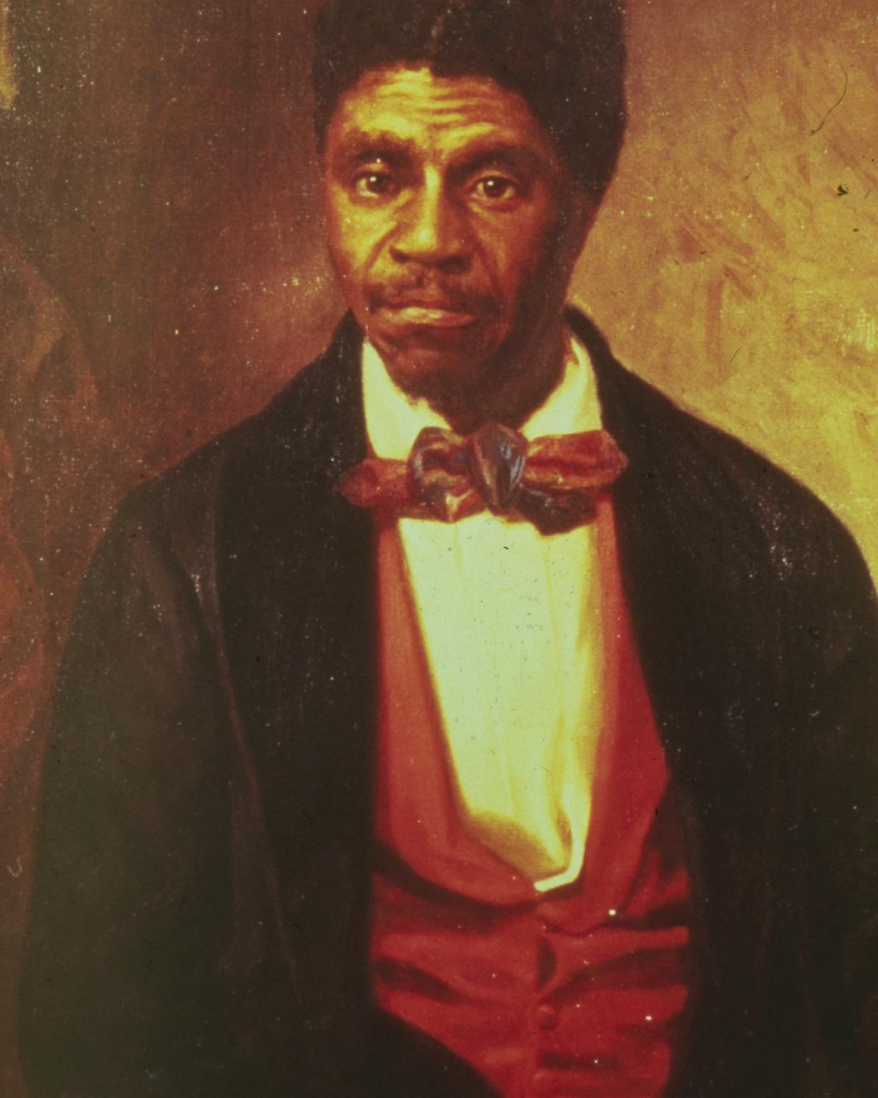 A painting of a man in a suit