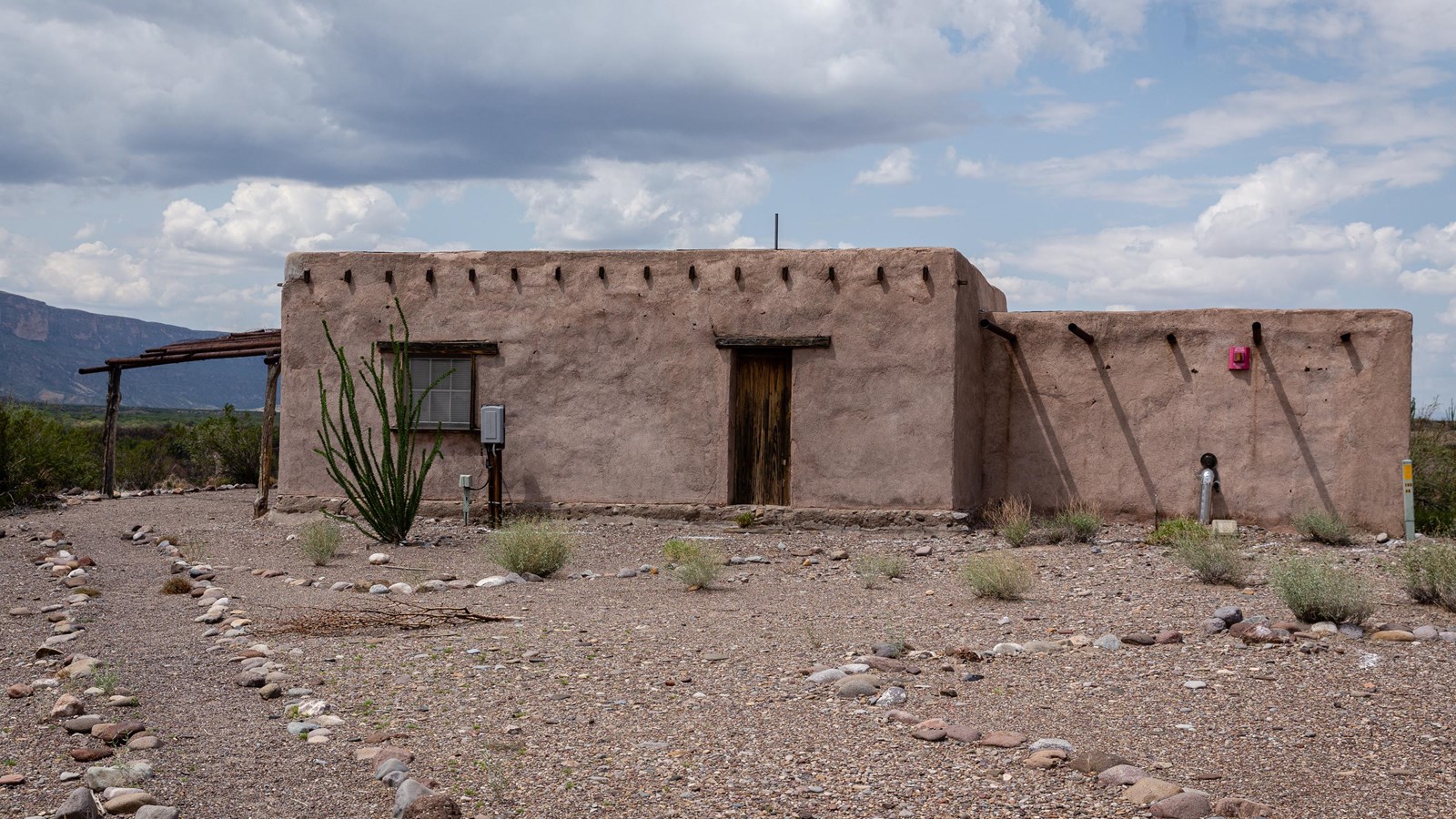 Adobe Structure with ramada and flat roof