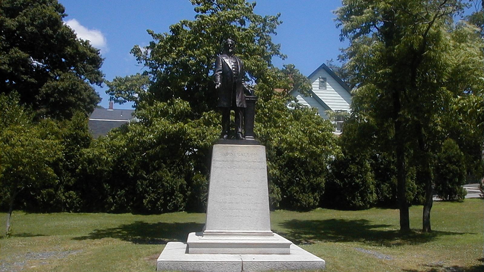 Statue on marble base