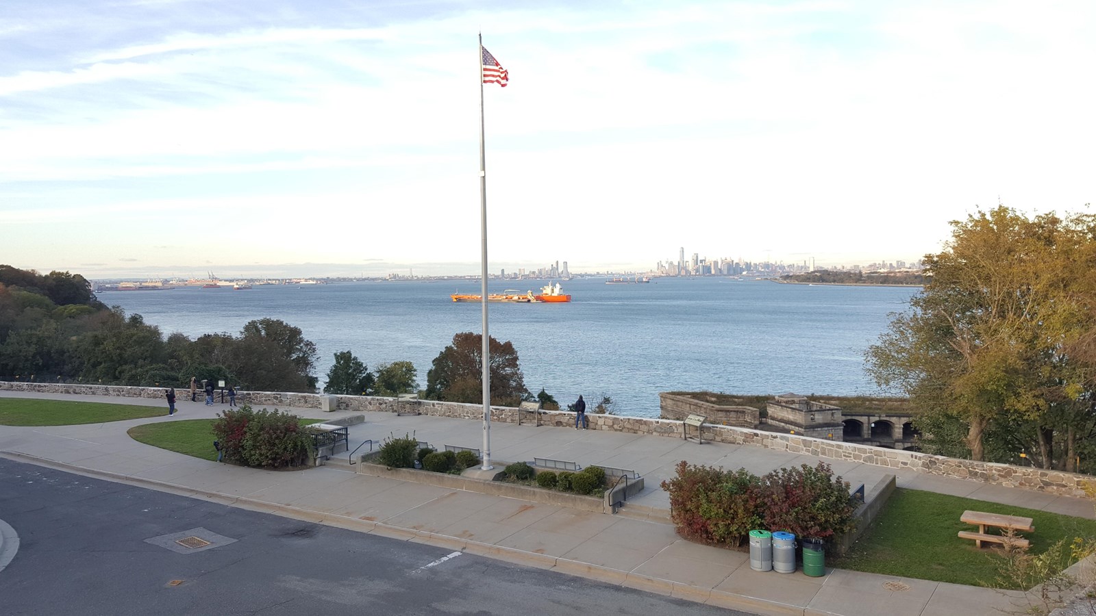 View of NY Harbor and Fort Wadsworth overlook
