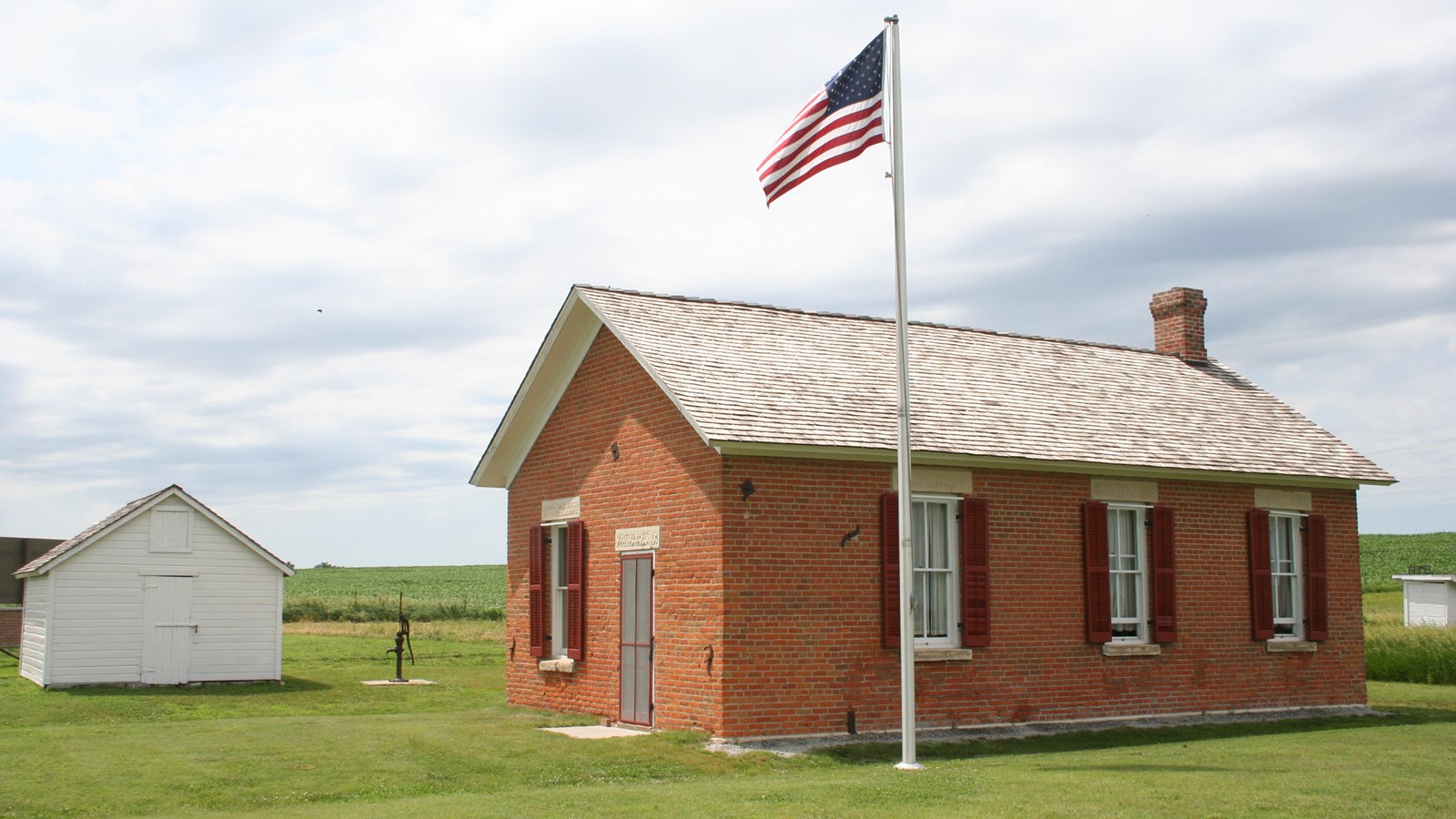 Brick one-room schoolhouse