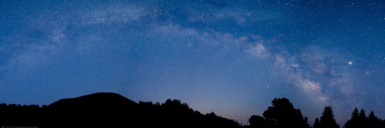 Milky Way Stars over Capulin Volcano at night