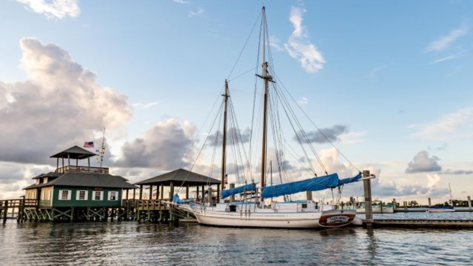 Dock with sailboat 