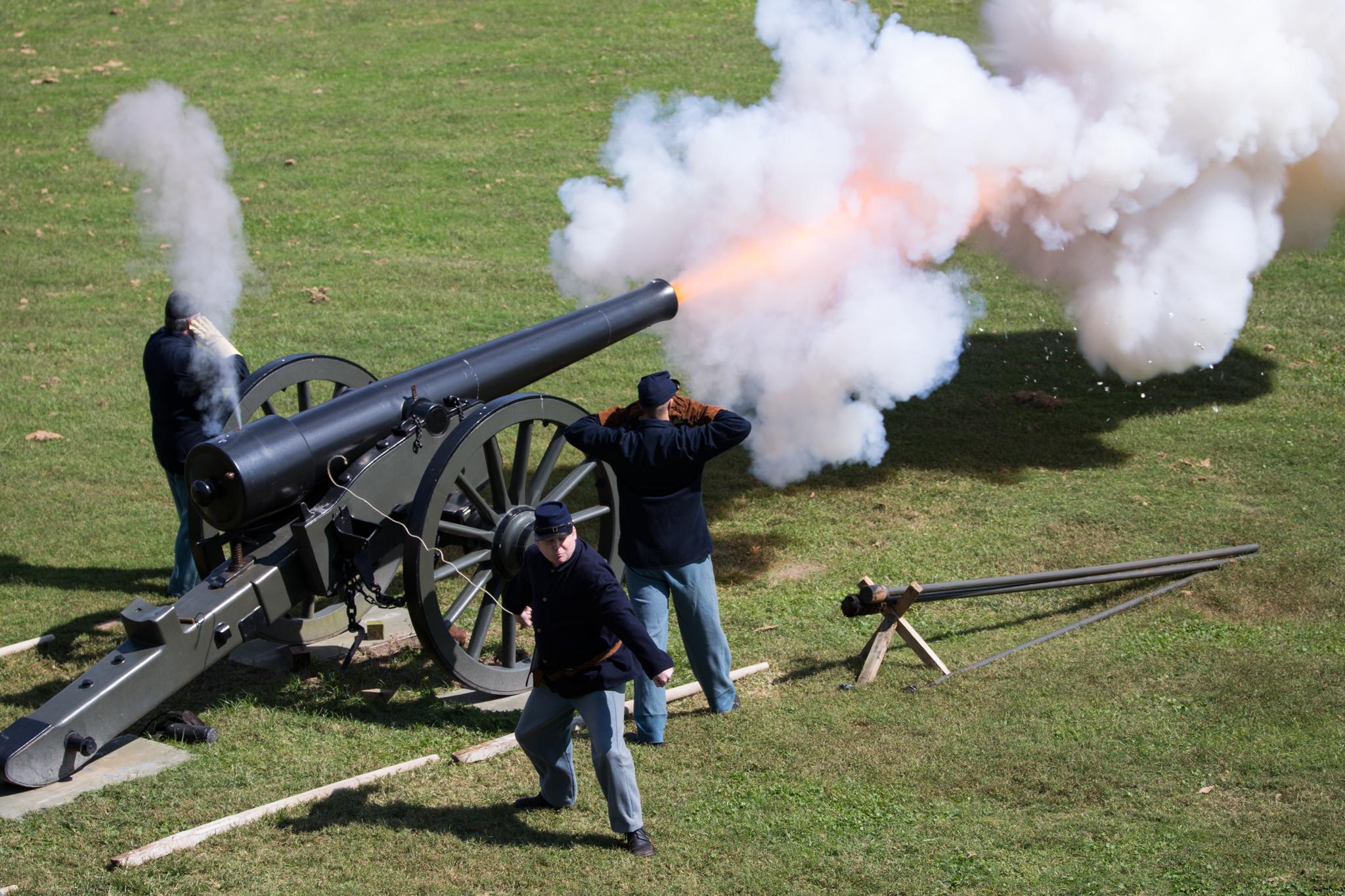 cannon firing