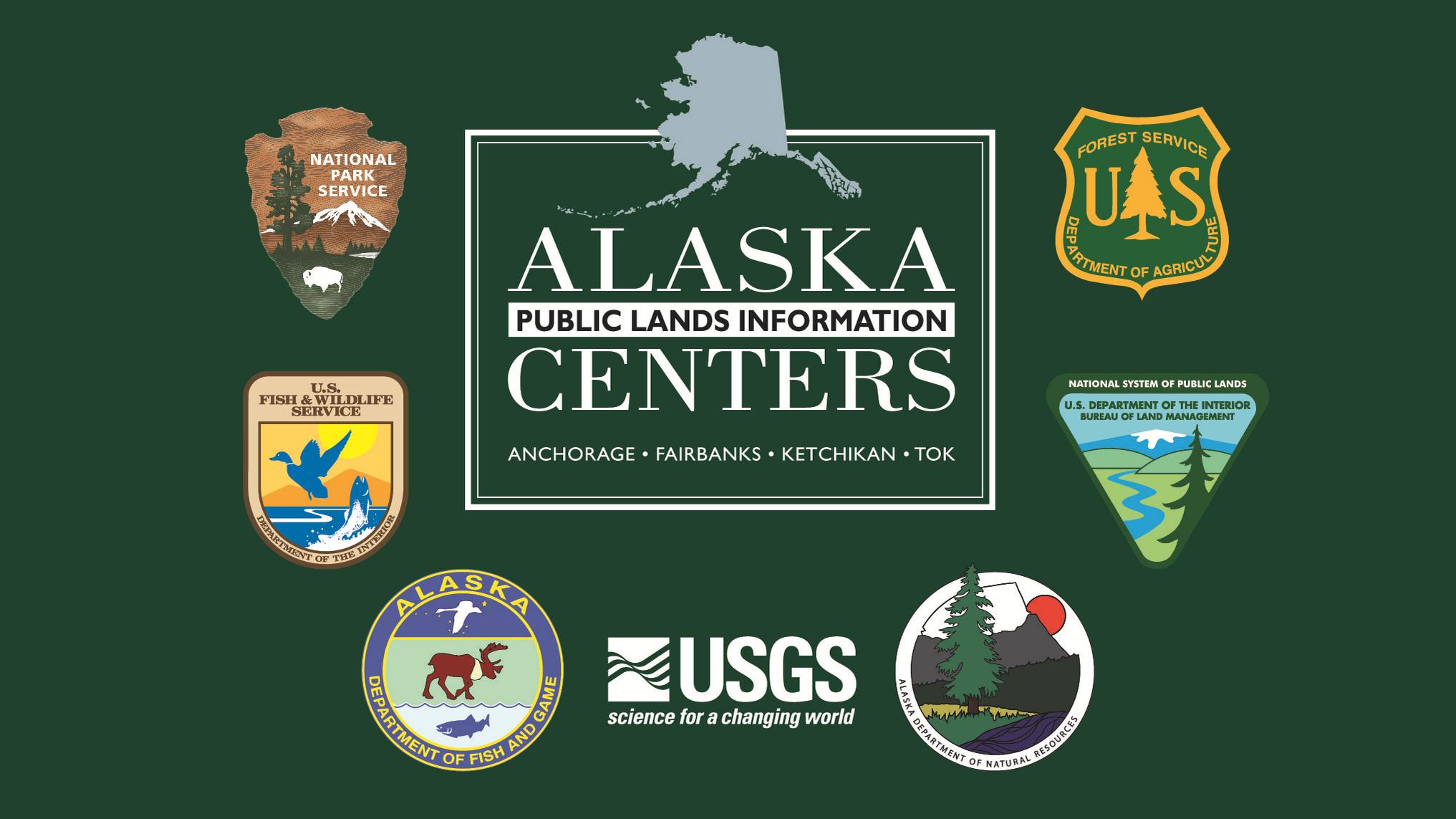 Emblem in center for Information Center and logos of participating agencies surrounding.