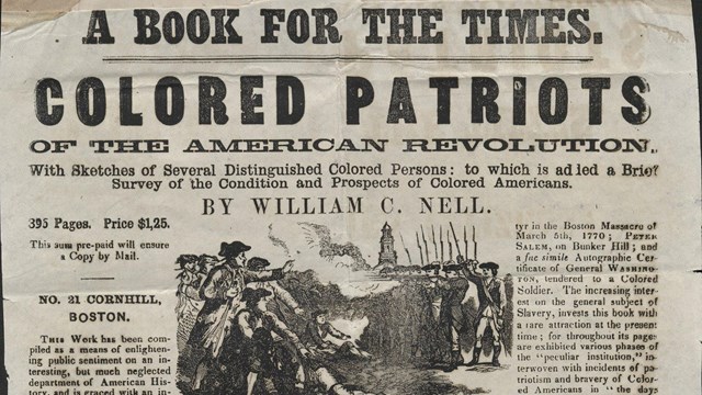 Newspaper article titled Colored Patriots of the American Revolution