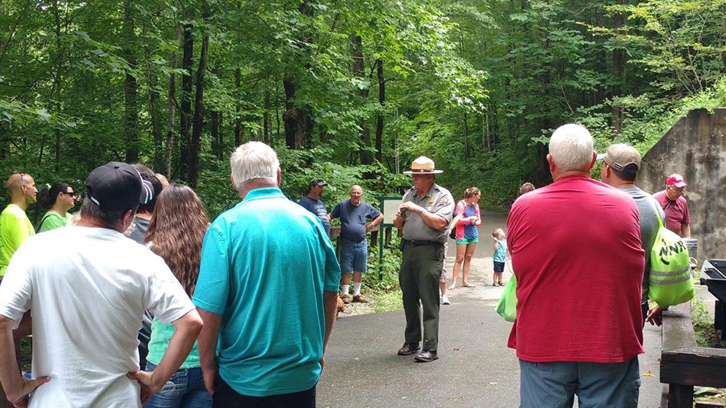 A ranger giving a program