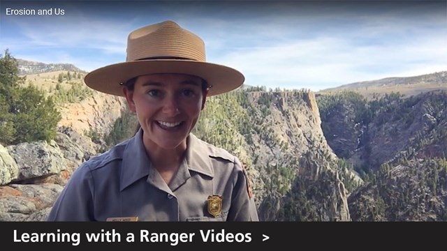 A screenshot of a ranger presenting in an educational video