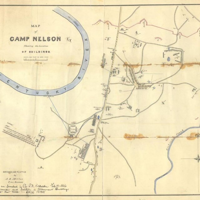 Civil War map of Camp Nelson.