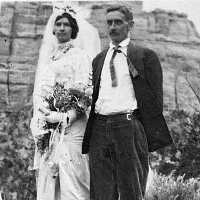 Photo of John Otto and Beatrice Farnham at their wedding