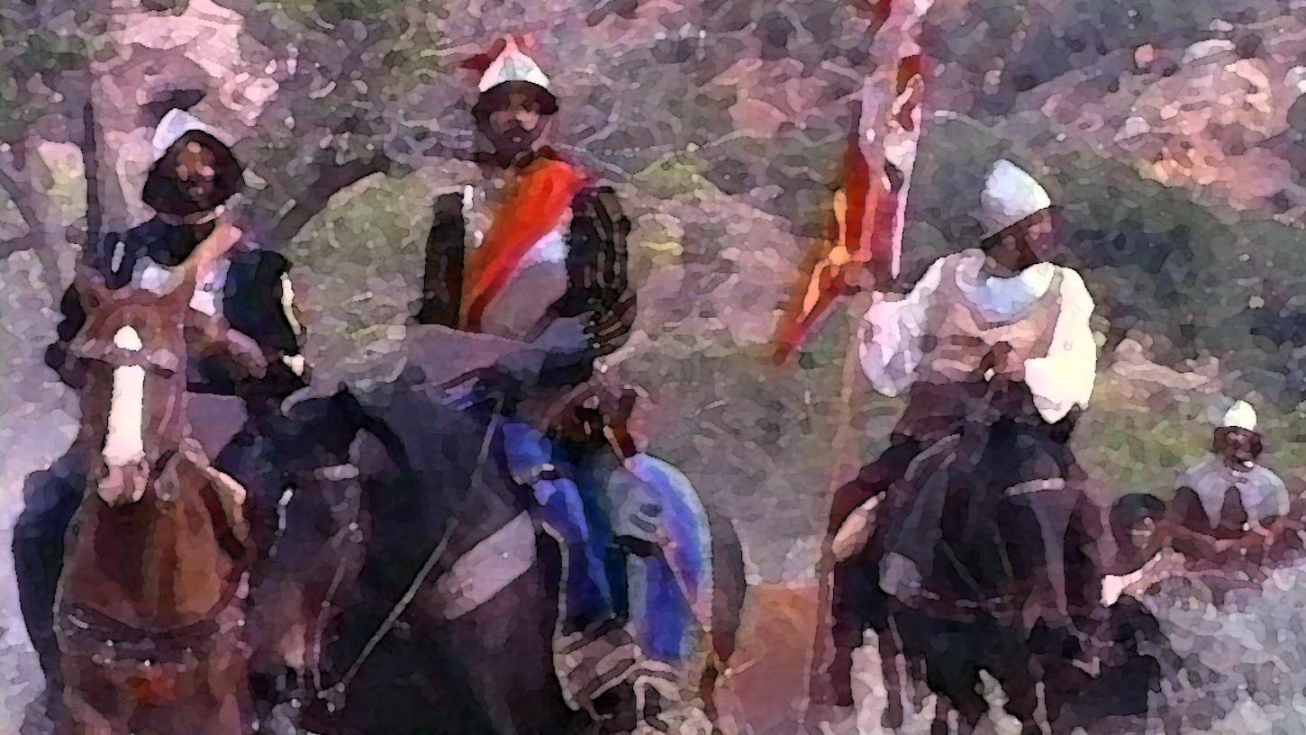 Spanish riders on horseback
