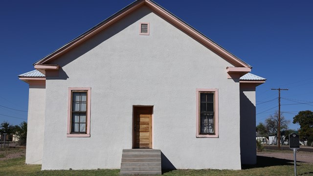 Small historic one-story schoolhouse