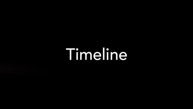 Graphic of just text that states "Timeline, Eugene O'Neill".