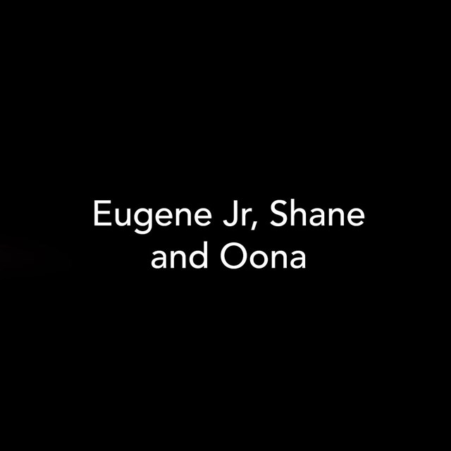 Graphic text: Eugene Jr, Shane, and Oona. Children of Eugene O'Neill.