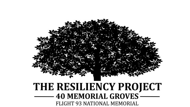 Black tree with green background with text: "The Resiliency Project"