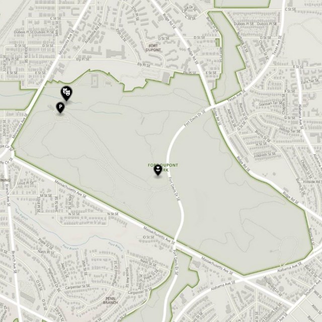 Map of Fort Dupont Park
