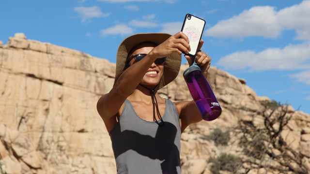 Woman taking a selfie