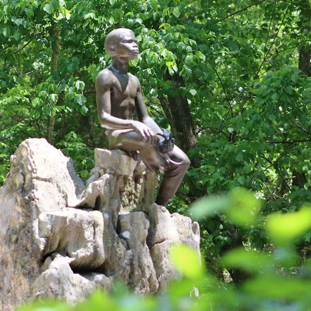 Photo of statue at George Washington Carver National Monument