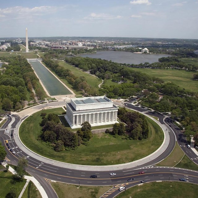 An overview of the Mall in Washington DC.