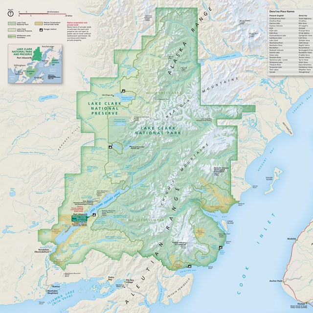 Twin Lakes Alaska Map Maps   Lake Clark National Park & Preserve (U.S. National Park 
