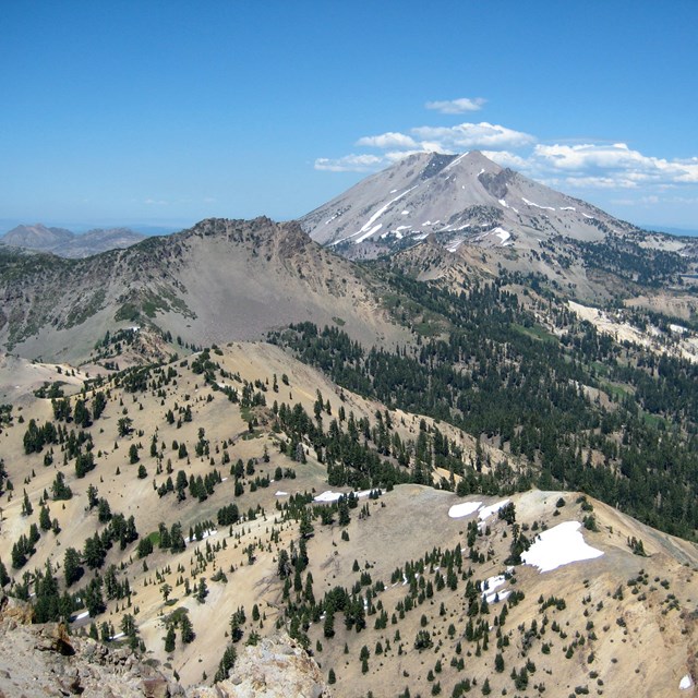 semi-arial view of mountain ridgelines