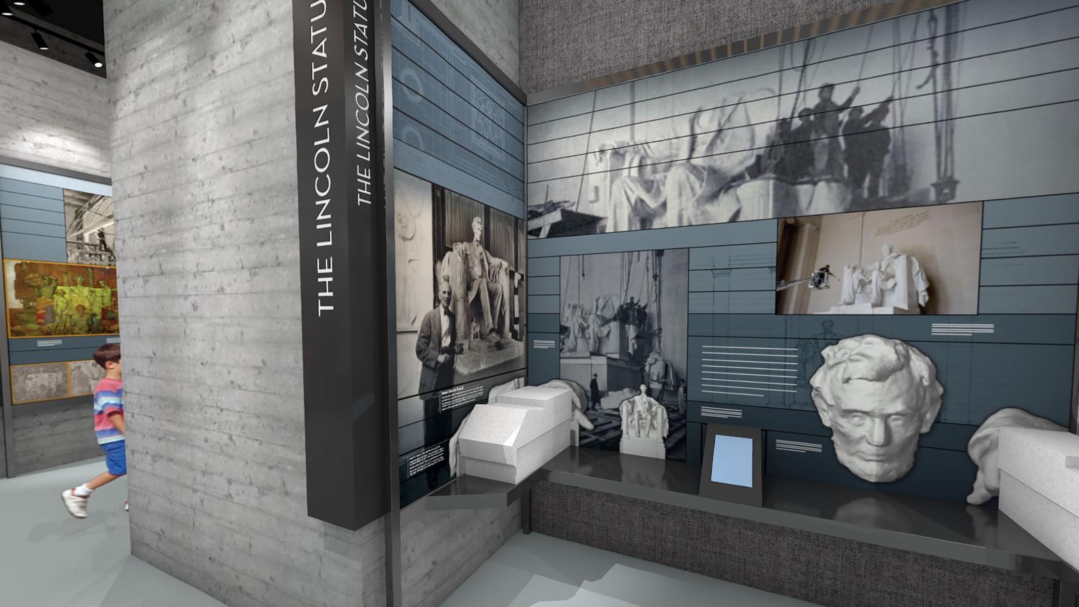 An artist's rendering of a Lincoln Memorial museum.