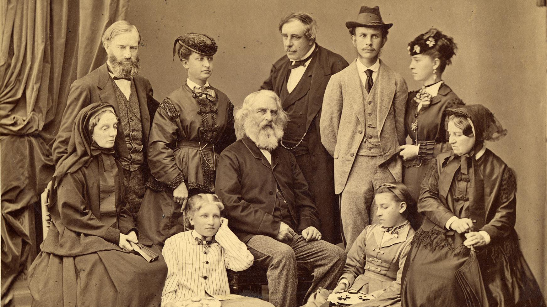 Group studio portrait of Victorian people