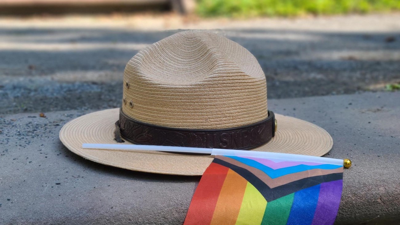Ranger hat with progress pride flag