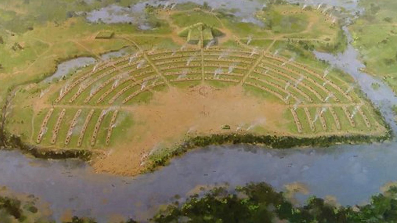 Artist rendition of Poverty Point