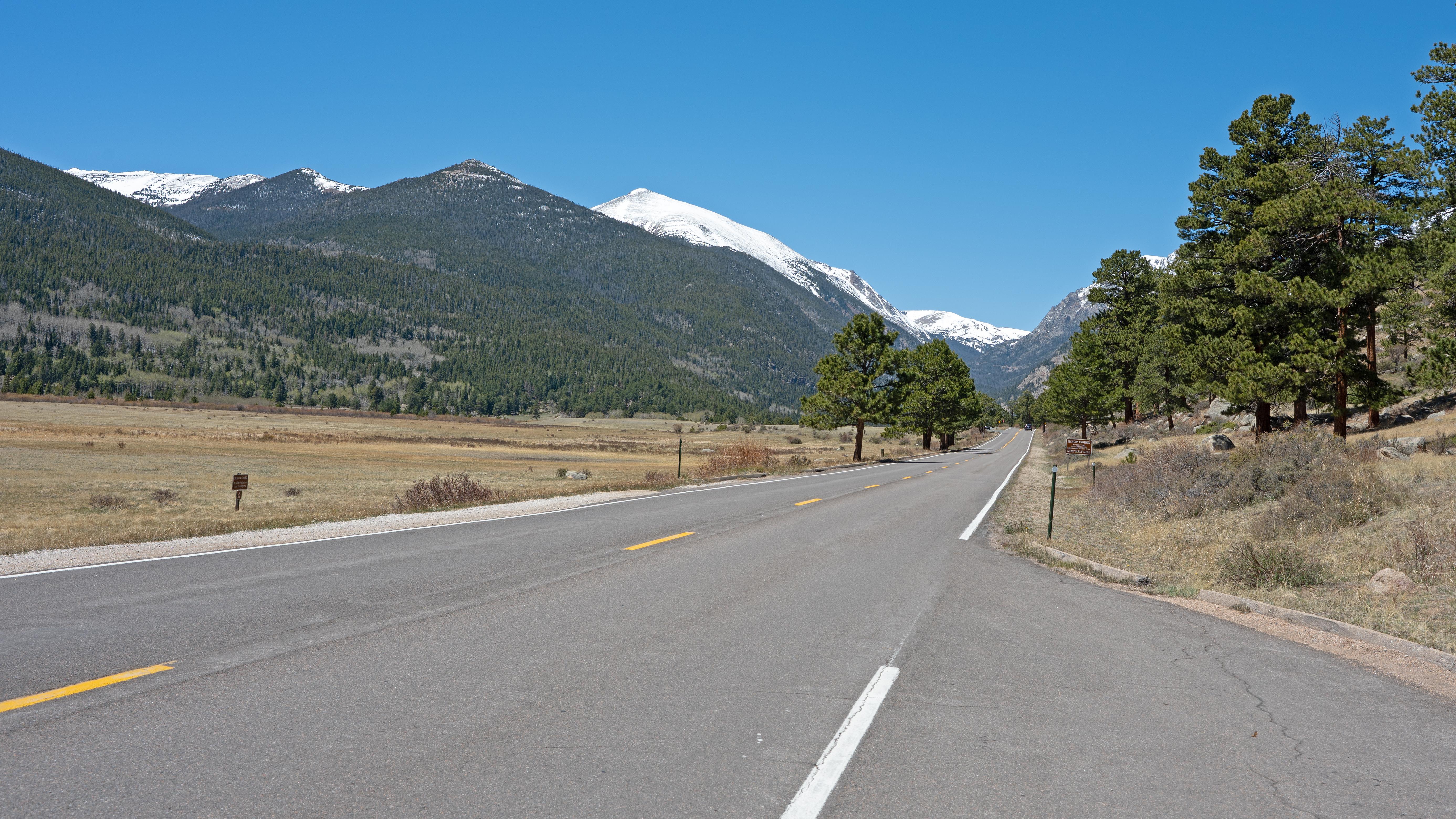 View of Trail Ridge Road near Horseshoe Park