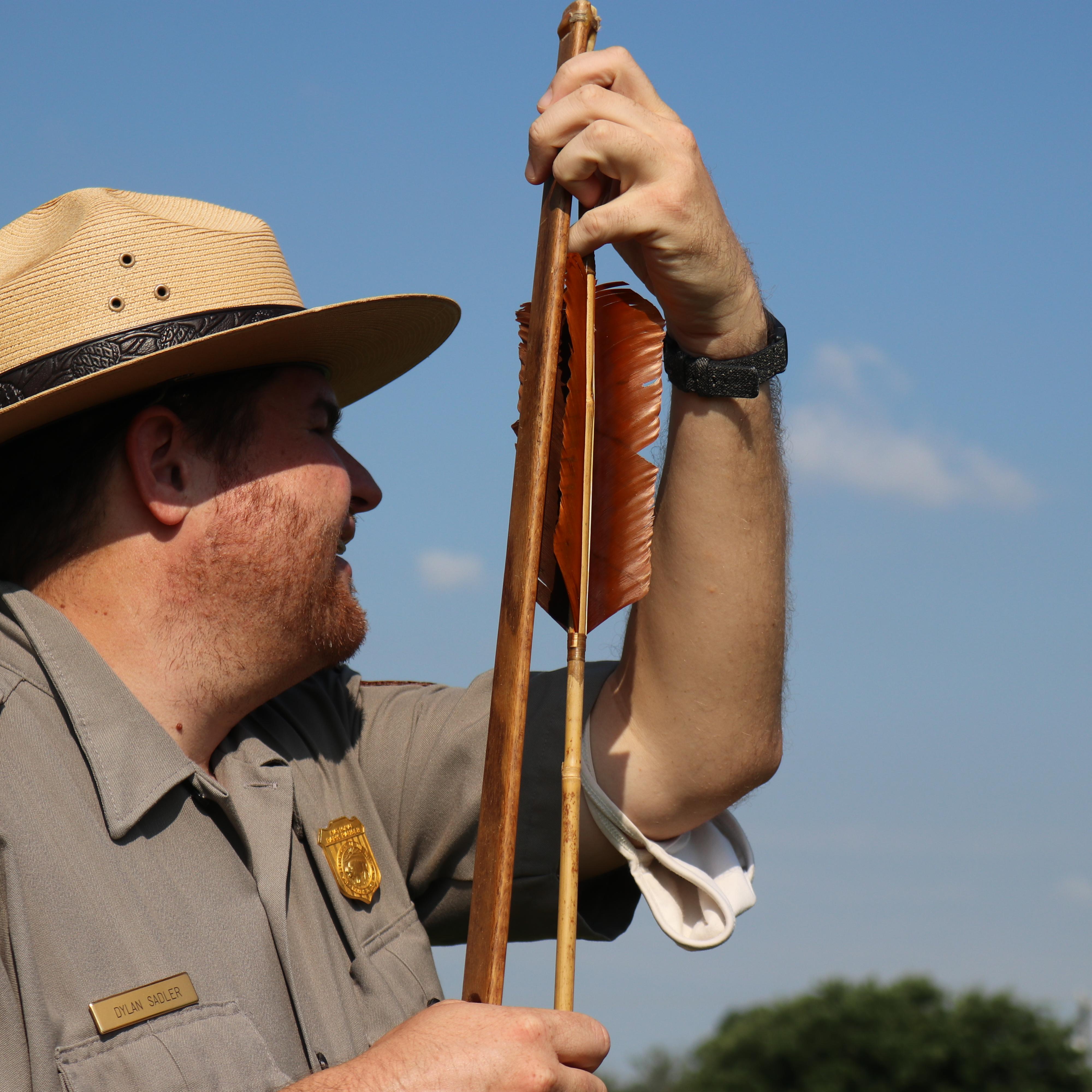 Park Ranger with Atlatl. 
