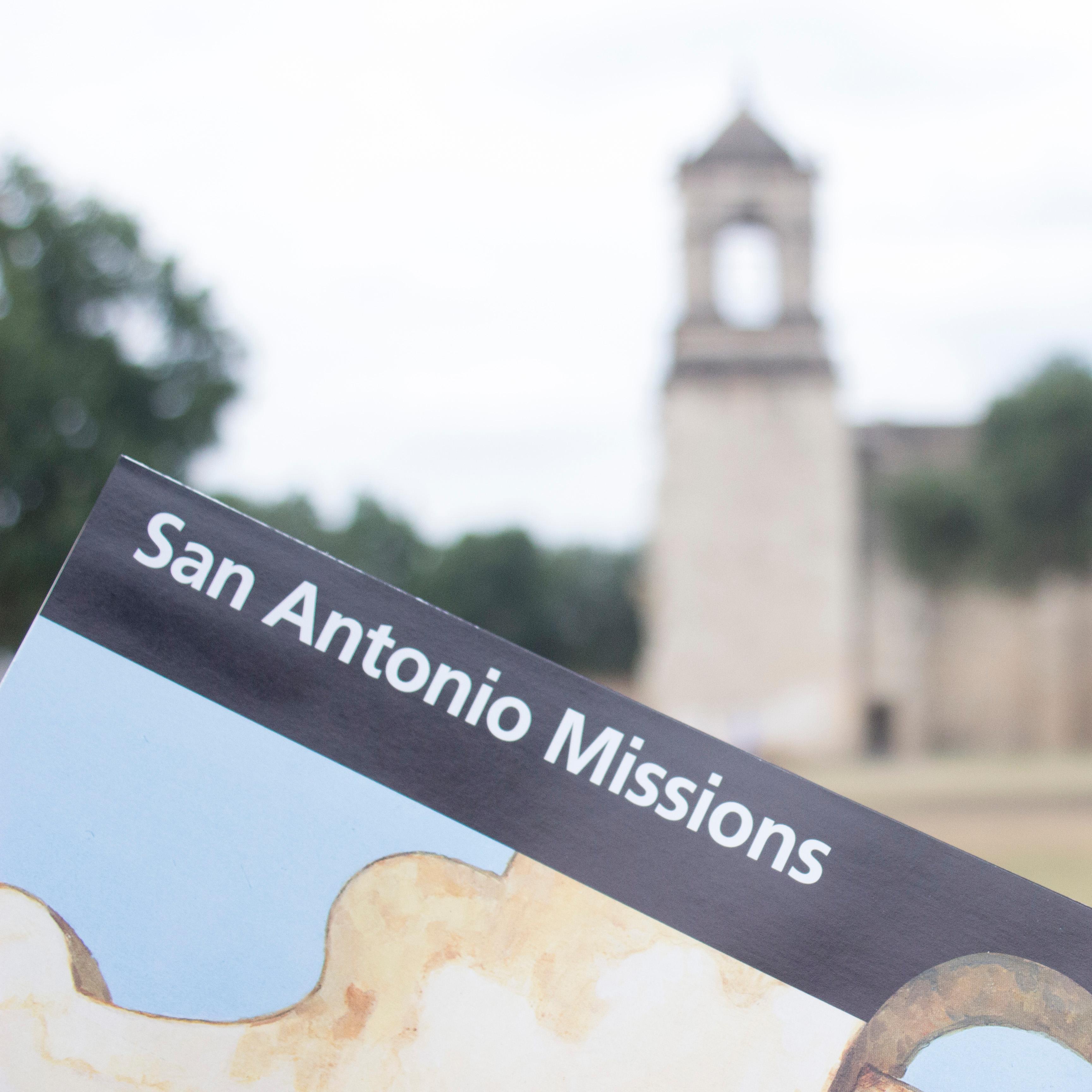 San Antonio Missions unigrid brochure at Mission San Jose