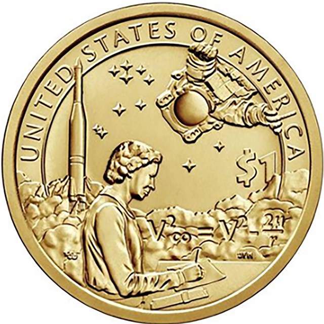 Mary Ross on 2019 $1 US coin. Courtesy US Mint
