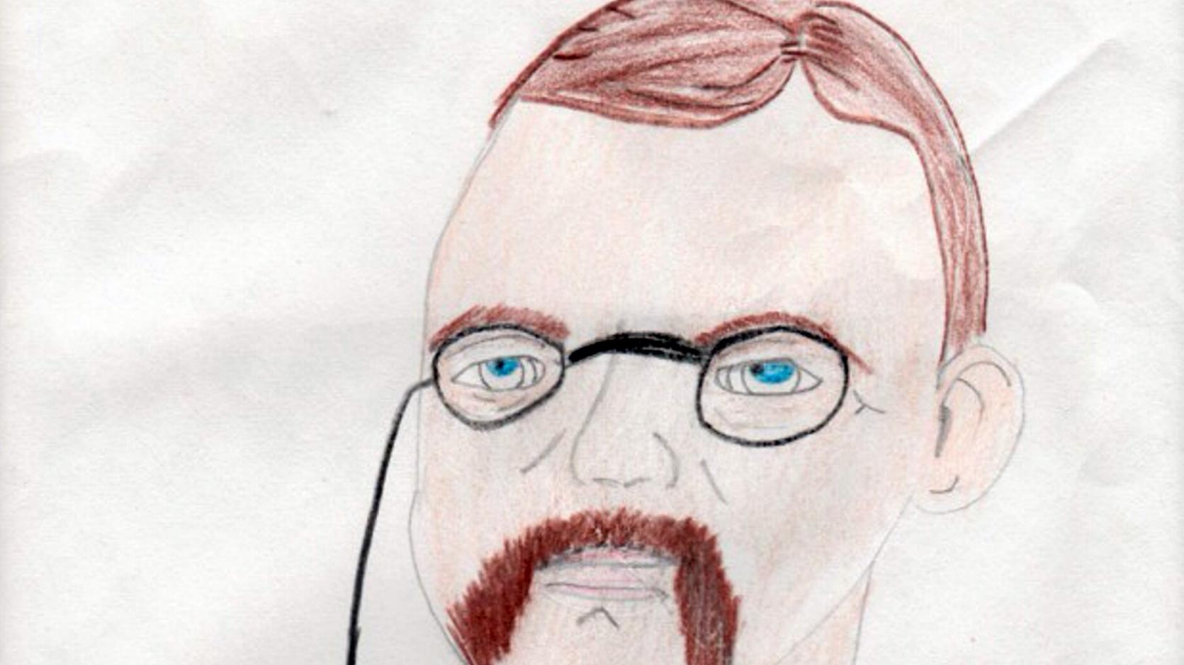 A drawing of Theodore Roosevelt