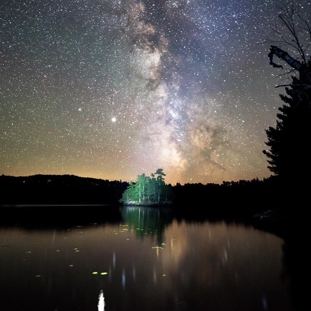 A view of the Milkyway over the park